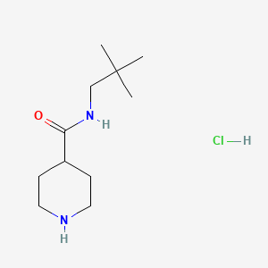 molecular formula C11H23ClN2O B13898187 N-(2,2-dimethylpropyl)piperidine-4-carboxamide;hydrochloride 
