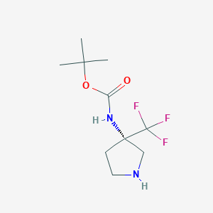 molecular formula C10H17F3N2O2 B13898192 tert-butyl N-[(3S)-3-(trifluoromethyl)pyrrolidin-3-yl]carbamate 