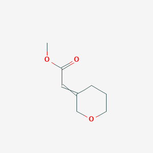 molecular formula C8H12O3 B13898193 Methyl 2-tetrahydropyran-3-ylideneacetate 