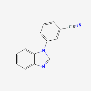 molecular formula C14H9N3 B13898225 3-(1H-benzimidazol-1-yl)Benzonitrile CAS No. 25699-94-9