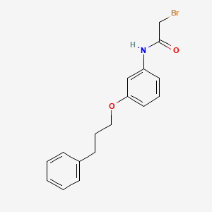 2-Bromo-N-[3-(3-phenylpropoxy)phenyl]acetamide