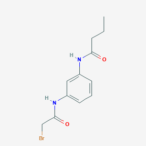 molecular formula C12H15BrN2O2 B1389826 N-{3-[(2-Bromoacetyl)amino]phenyl}butanamide CAS No. 886009-28-5
