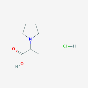 molecular formula C8H16ClNO2 B1389831 2-Pyrrolidin-1-YL-butyric acid hydrochloride CAS No. 1219237-63-4