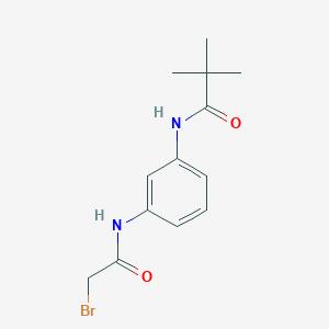 molecular formula C13H17BrN2O2 B1389852 N-{3-[(2-Bromoacetyl)amino]phenyl}-2,2-dimethylpropanamide CAS No. 1138442-87-1