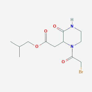 molecular formula C12H19BrN2O4 B1389855 Isobutyl 2-[1-(2-bromoacetyl)-3-oxo-2-piperazinyl]acetate CAS No. 1219373-14-4