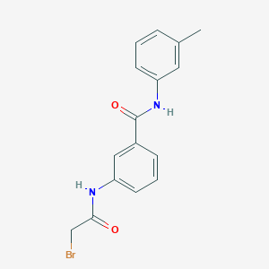 molecular formula C16H15BrN2O2 B1389859 3-[(2-Bromoacetyl)amino]-N-(3-methylphenyl)-benzamide CAS No. 1138443-28-3