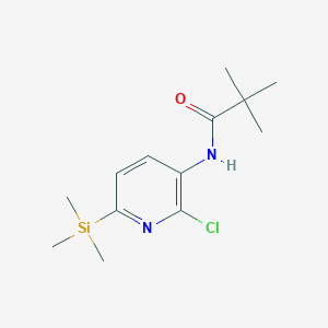 molecular formula C13H21ClN2OSi B1389864 N-(2-Chloro-6-(trimethylsilyl)pyridin-3-YL)-pivalamide CAS No. 1142191-74-9