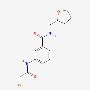 molecular formula C14H17BrN2O3 B1389871 3-[(2-Bromoacetyl)amino]-N-(tetrahydro-2-furanylmethyl)benzamide CAS No. 1138442-86-0