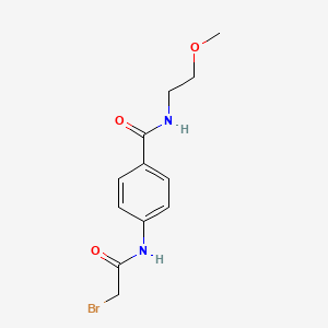molecular formula C12H15BrN2O3 B1389872 4-[(2-Bromoacetyl)amino]-N-(2-methoxyethyl)-benzamide CAS No. 1138442-91-7
