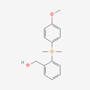 molecular formula C16H20O2Si B1389877 {2-[(4-Methoxyphenyl)dimethylsilyl]phenyl}methanol CAS No. 944064-51-1