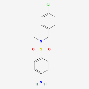 molecular formula C14H15ClN2O2S B1389880 4-amino-N-[(4-chlorophenyl)methyl]-N-methylbenzenesulfonamide CAS No. 1199215-55-8