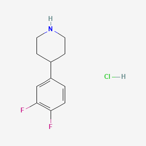 molecular formula C11H14ClF2N B1389881 4-(3,4-Difluorophenyl)piperidine hydrochloride CAS No. 721958-67-4