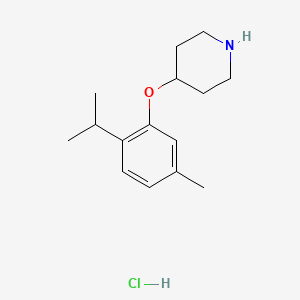 molecular formula C15H24ClNO B1389883 4-(2-Isopropyl-5-methylphenoxy)piperidine hydrochloride CAS No. 1185304-46-4