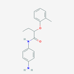 molecular formula C17H20N2O2 B1389888 N-(4-Aminophenyl)-2-(2-methylphenoxy)butanamide CAS No. 1020057-29-7