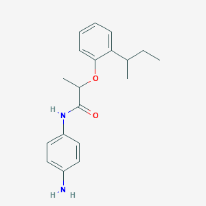 molecular formula C19H24N2O2 B1389889 N-(4-Aminophenyl)-2-[2-(sec-butyl)phenoxy]-propanamide CAS No. 1020055-77-9