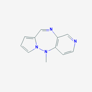 molecular formula C11H10N4 B138989 5-methyl-5H-pyrido[3,4-f]pyrrolo[1,2-b][1,2,5]triazepine CAS No. 126738-06-5