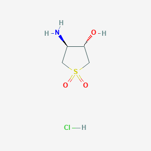 (3s,4s)-4-Amino-1,1-dioxo-tetrahydro-1lambda*6*-thiophen-3-ol hydrochloride