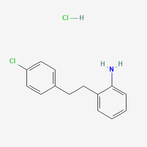 {2-[2-(4-Chlorophenyl)ethyl]phenyl}amine hydrochloride