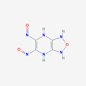 molecular formula C4H4N6O3 B138993 N,N'-([1,2,5]Oxadiazolo[3,4-b]pyrazine-5,6-diyl)bis(hydroxylamine) CAS No. 132029-06-2