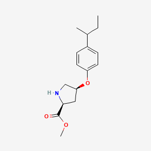 molecular formula C16H23NO3 B1389930 Methyl (2S,4S)-4-[4-(sec-butyl)phenoxy]-2-pyrrolidinecarboxylate CAS No. 1217533-61-3