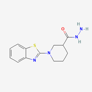 molecular formula C13H16N4OS B1389931 1-(1,3-Benzothiazol-2-YL)piperidine-3-carbohydrazide CAS No. 883512-58-1