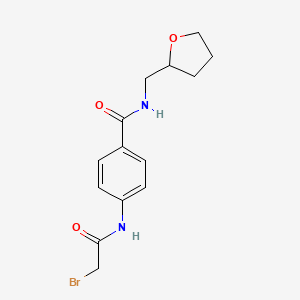 molecular formula C14H17BrN2O3 B1389935 4-[(2-Bromoacetyl)amino]-N-(tetrahydro-2-furanylmethyl)benzamide CAS No. 1138442-89-3