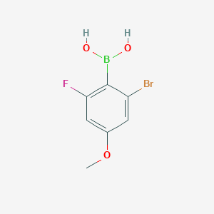 B1389936 2-Bromo-4-methoxy-6-fluorophenylboronic acid CAS No. 1315476-03-9