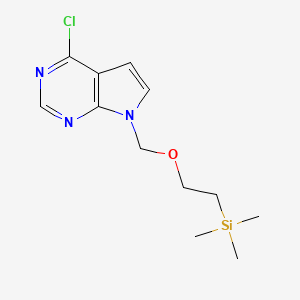 molecular formula C12H18ClN3OSi B1389937 4-氯-7-((2-(三甲基甲硅烷基)乙氧基)甲基)-7H-吡咯并[2,3-d]嘧啶 CAS No. 941685-26-3