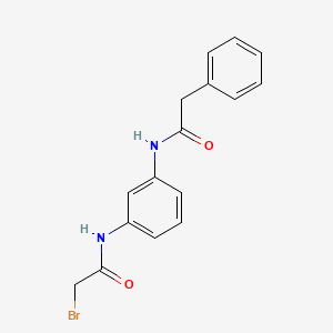molecular formula C16H15BrN2O2 B1389940 2-Bromo-N-{3-[(2-phenylacetyl)amino]-phenyl}acetamide CAS No. 1138443-17-0