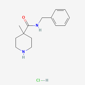molecular formula C14H21ClN2O B1389947 N-benzyl-4-methylpiperidine-4-carboxamide hydrochloride CAS No. 1185300-85-9
