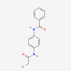 molecular formula C15H13BrN2O2 B1389950 N-{4-[(2-Bromoacetyl)amino]phenyl}benzamide CAS No. 886013-91-8