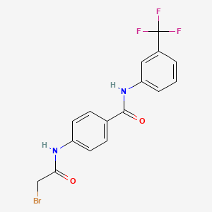 molecular formula C16H12BrF3N2O2 B1389954 4-[(2-Bromoacetyl)amino]-N-[3-(trifluoromethyl)-phenyl]benzamide CAS No. 1138443-42-1