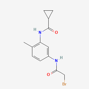 molecular formula C13H15BrN2O2 B1389956 N-{5-[(2-Bromoacetyl)amino]-2-methylphenyl}cyclopropanecarboxamide CAS No. 1138443-79-4