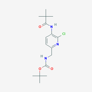 molecular formula C16H24ClN3O3 B1389958 Tert-butyl (6-chloro-5-pivalamidopyridin-2-YL)-methylcarbamate CAS No. 1142192-00-4