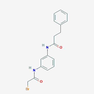 molecular formula C17H17BrN2O2 B1389960 N-{3-[(2-Bromoacetyl)amino]phenyl}-3-phenylpropanamide CAS No. 1138443-00-1