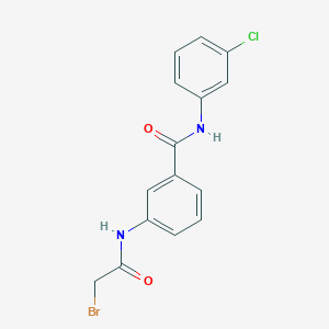 molecular formula C15H12BrClN2O2 B1389961 3-[(2-Bromoacetyl)amino]-N-(3-chlorophenyl)-benzamide CAS No. 1138443-04-5