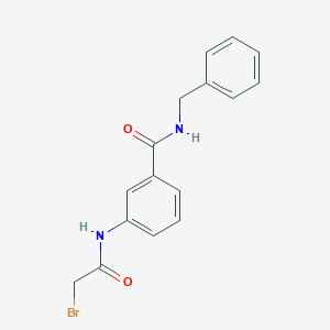 molecular formula C16H15BrN2O2 B1389963 N-Benzyl-3-[(2-bromoacetyl)amino]benzamide CAS No. 1138443-41-0