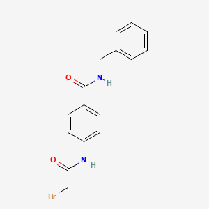 molecular formula C16H15BrN2O2 B1389964 N-Benzyl-4-[(2-bromoacetyl)amino]benzamide CAS No. 1138443-44-3