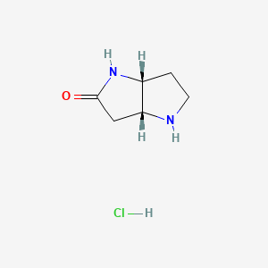 molecular formula C6H11ClN2O B13899669 cis-Hexahydro-pyrrolo[3,2-b]pyrrol-2-one hydrochloride 