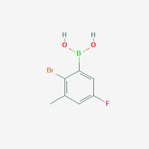 molecular formula C7H7BBrFO2 B1389968 2-Bromo-3-methyl-5-fluorophenylboronic acid CAS No. 1452573-80-6