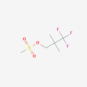 molecular formula C6H11F3O3S B13899681 3,3,3-Trifluoro-2,2-dimethylpropyl methanesulfonate 