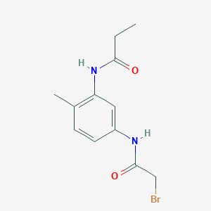molecular formula C12H15BrN2O2 B1389972 N-{5-[(2-Bromoacetyl)amino]-2-methylphenyl}propanamide CAS No. 1138443-75-0