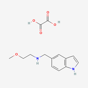 molecular formula C14H18N2O5 B1389975 N-(1H-indol-5-ylmethyl)-N-(2-methoxyethyl)amine oxalate CAS No. 1185295-83-3