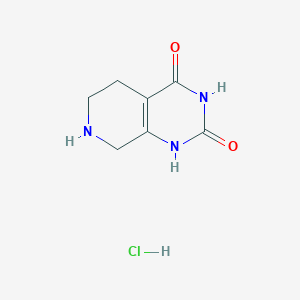 molecular formula C7H10ClN3O2 B1389978 5,6,7,8-tetrahydropyrido[3,4-d]pyrimidine-2,4(1H,3H)-dione hydrochloride CAS No. 1185304-70-4