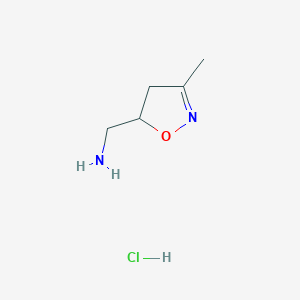 [(3-Methyl-4,5-dihydroisoxazol-5-yl)methyl]amine hydrochloride