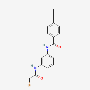 molecular formula C19H21BrN2O2 B1389982 N-{3-[(2-Bromoacetyl)amino]phenyl}-4-(tert-butyl)benzamide CAS No. 1138443-10-3