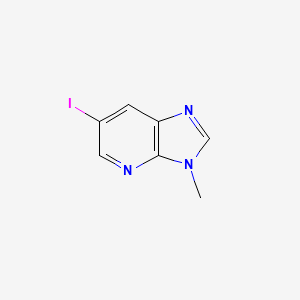 molecular formula C7H6IN3 B1389990 6-Iodo-3-methyl-3H-imidazo[4,5-b]pyridine CAS No. 1138444-15-1