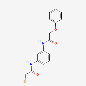 molecular formula C16H15BrN2O3 B1389994 2-Bromo-N-{3-[(2-phenoxyacetyl)amino]-phenyl}acetamide CAS No. 1138443-07-8
