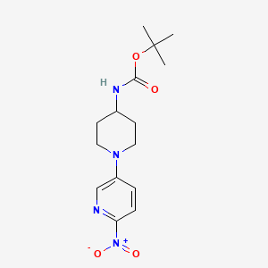 molecular formula C15H22N4O4 B13899951 tert-butyl N-[1-(6-nitropyridin-3-yl)piperidin-4-yl]carbamate 