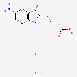 molecular formula C11H15Cl2N3O2 B1389997 4-(5-Amino-1h-benzoimidazol-2-yl)-butyric acid dihydrochloride CAS No. 1158516-90-5